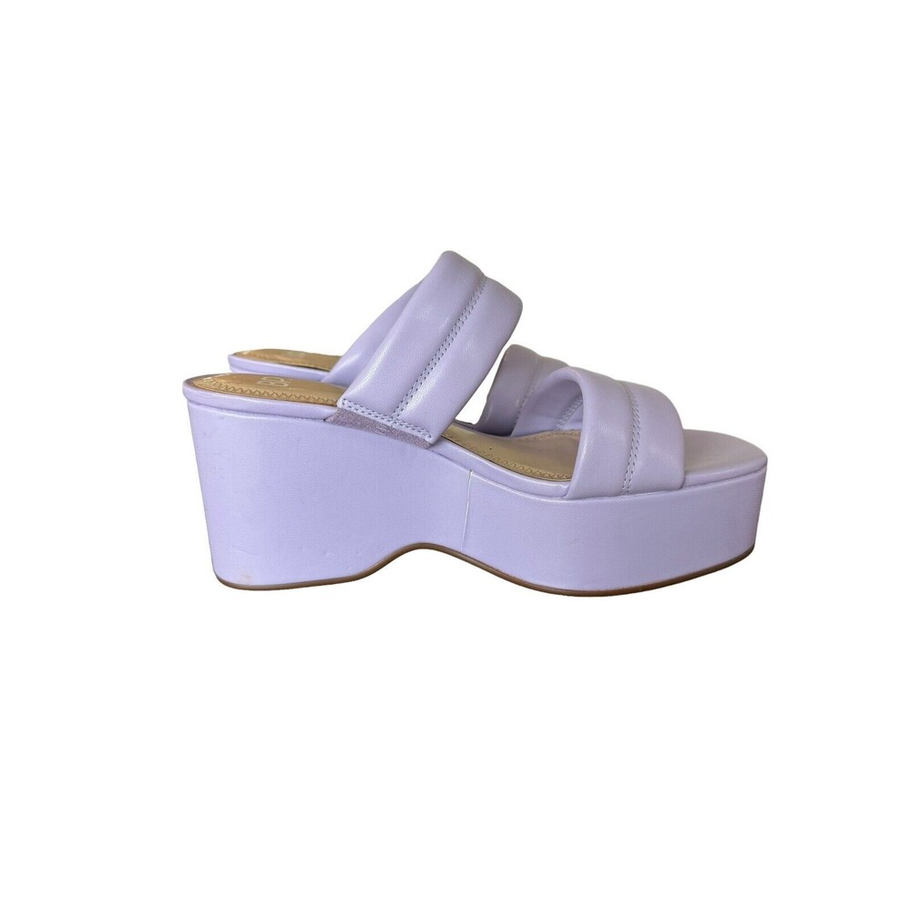 BP raquelle wedge purple size 6 Chunky Platform Heel Sandals